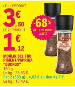 E.Leclerc Ducros Moulin Sel Fou Piment/Paprika offre