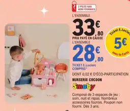 Jouet E.Leclerc Smoby NURSERIE COCOON offre