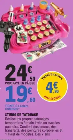 E.Leclerc Tattoo Studio de tatouage offre