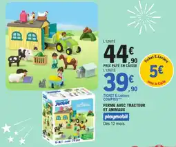 Jouet E.Leclerc Playmobil Junior Ferme avec tracteur et animaux offre