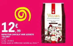 E.Leclerc VILLARS Napolitain chocolat noir assortis offre