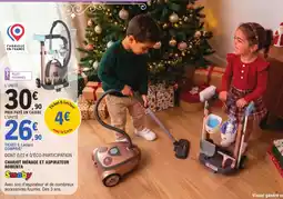 Jouet E.Leclerc Smoby chariot ménage et aspirateur rowenta offre