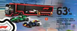 Jouet E.Leclerc Lego camion de f1 avec voitures de f1 rb20 et amr24 offre