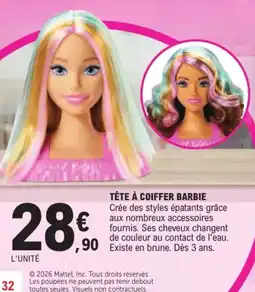 E.Leclerc BARBIE TÊTE À COIFFER offre