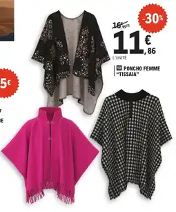 E.Leclerc Tissaia poncho femme offre