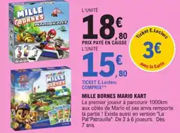 Jouet E.Leclerc Mille Bornes Mario Kart offre