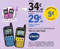Jouet E.Leclerc Vtech Kidi Talkie offre