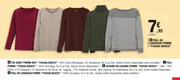E.Leclerc TISSAIA BASICS PULL OU CARDIGAN FEMME offre