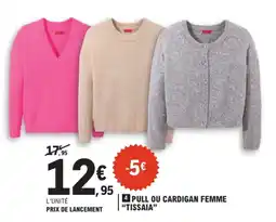 E.Leclerc Tissaia Pull ou cardigan femme offre
