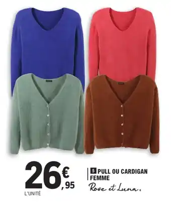 Rose et Luna Pull ou cardigan femme