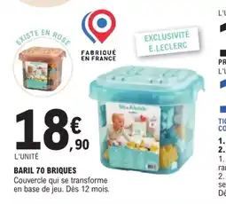 Jouet E.Leclerc bb Abrik Baril 70 Briques offre