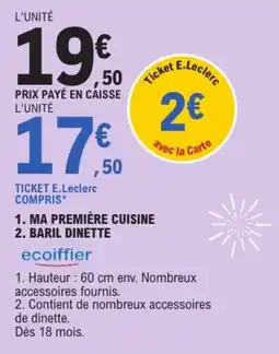 Jouet E.Leclerc ecoiffier offre