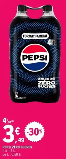 E.Leclerc PEPSI ZÉRO SUCRES offre