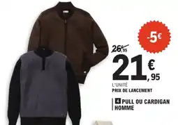 E.Leclerc PULL OU CARDIGAN HOMME offre