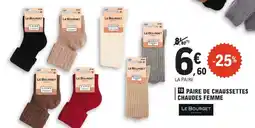 E.Leclerc LE BOURGET PAIRE DE CHAUSSETTES CHAUDES FEMME offre
