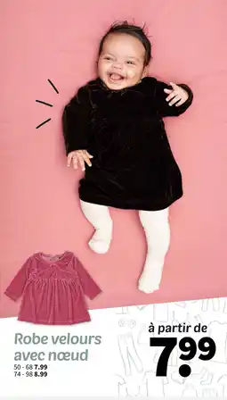 Wibra Robe velours avec nœud offre