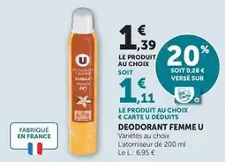 Super U U - deodorant femme offre