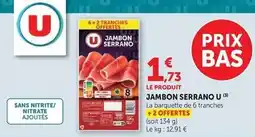 Super U U - jambon serrano offre