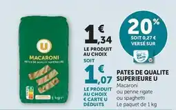 Super U U - pates de qualite superieure offre