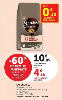 Super U Senseo - café classique/corse offre
