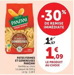 Super U Panzani - pates fermes/genereuses offre