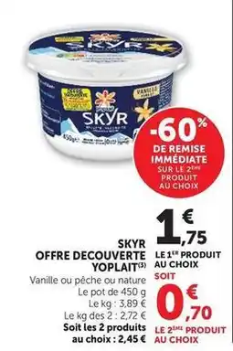Super U Yoplait - skyr offre decouverte offre