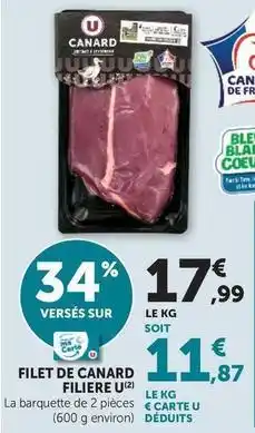 Super U U - filet de canard filiere offre
