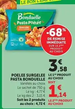 Super U Bonduelle - poelee surgelee pasta offre