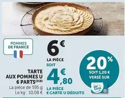 U Express U - tarte aux pommes 6 parts offre