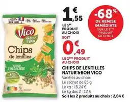 U Express Vico - chips de lentilles natur&bon offre