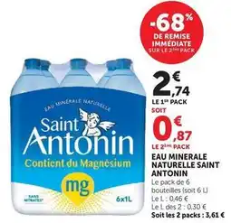 U Express Saint antonin - eau minerale naturelle offre