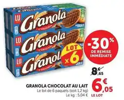 Hyper U Lu - granola chocolat au lait offre