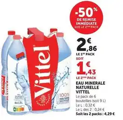 U Express Vittel - eau minerale naturelle offre