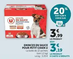 Hyper U U - eminces en sauce pour petit chien offre