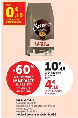 Hyper U Senseo - café offre