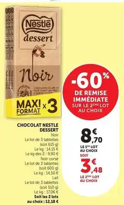 Hyper U Nestlé - chocolat dessert offre