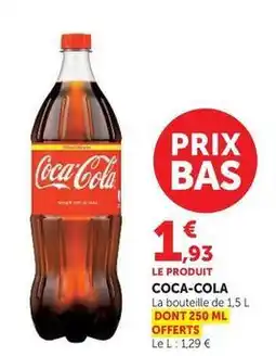 U Express Coca cola - la bouteille de 1,5 l offre