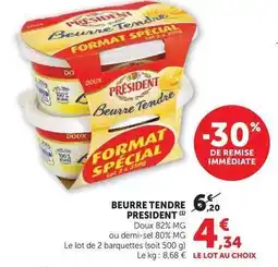 Hyper U Président - beurre tendre offre