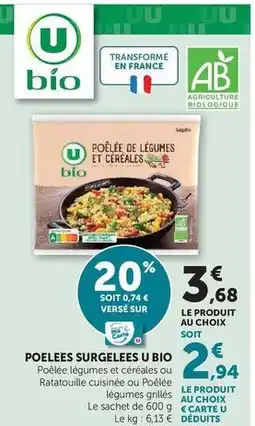 Hyper U U bio - poelees surgelees offre