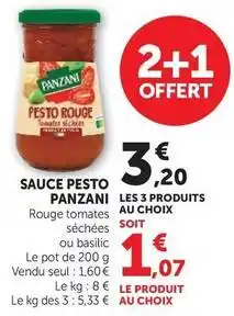 Hyper U Panzani - sauce pesto offre