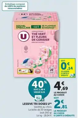 Hyper U U - lessive tri doses offre