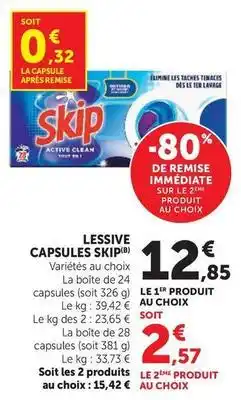U Express Skip - lessive capsules offre