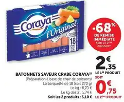 Hyper U Coraya - batonnets saveur crabe offre