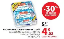 Hyper U Paysan breton - beurre moule offre