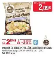Match Carrefour - pommes de terre persillées original offre