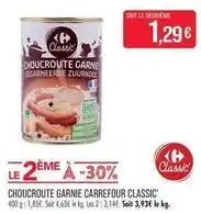 Match Carrefour - choucroute garnie classic' offre