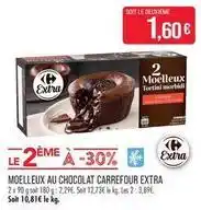 Match Carrefour - moelleux au chocolat offre