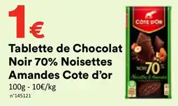 Hmarket Cote d'or Tablette de Chocolat Noir 70% Noisettes Amandes offre