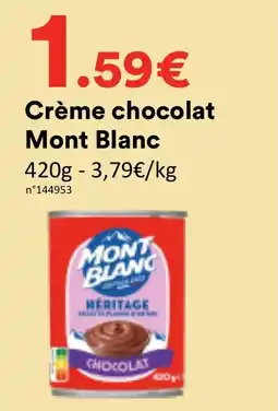Hmarket Mont Blanc Crème chocolat offre