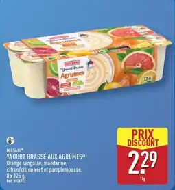 ALDI MILSANI YAOURT BRASSÉ AUX AGRUMES offre
